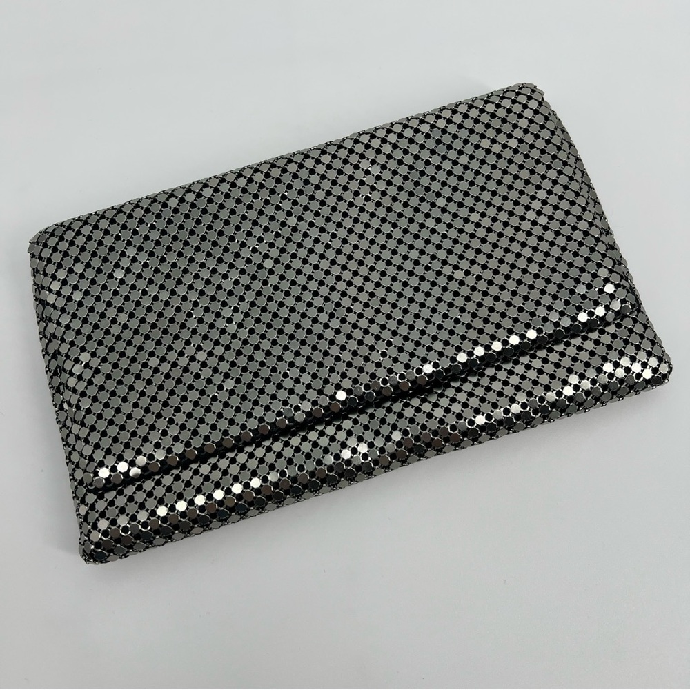 INC Silver Mesh Clutch